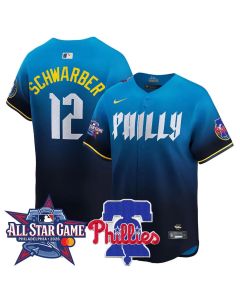 Youth Philadelphia Phillies #12 Kyle Schwarber Blue 2026 MLB All-Star Jersey (Blue)