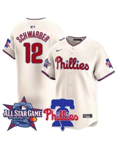 Youth Philadelphia Phillies #12 Kyle Schwarber Cream 2026 MLB All-Star Jersey (Cream)