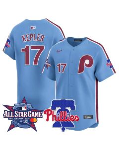 Youth Philadelphia Phillies #17 Max Kepler Light Blue 2026 MLB All-Star Jersey