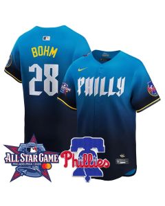 Youth Philadelphia Phillies #28 Alec Bohm Blue 2026 MLB All-Star Jersey (Blue)