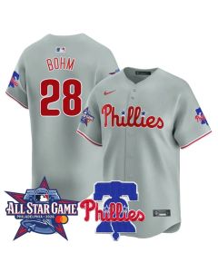 Youth Philadelphia Phillies #28 Alec Bohm Gray 2026 MLB All-Star Jersey (Gray)