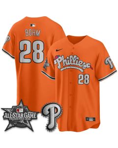 Youth Philadelphia Phillies #28 Alec Bohm Orange 2026 MLB All-Star Jersey (Orange)
