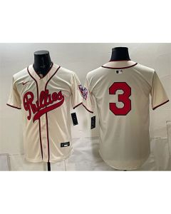 Youth Philadelphia Phillies #3 Bryce Harper Cream 2026 Field of Dreams Stadium Stitched Baseball Jersey (Cream)