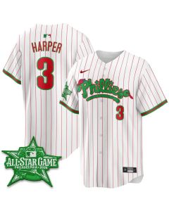 Youth Philadelphia Phillies #3 Bryce Harper White 2026 MLB All-Star Jersey (2026)