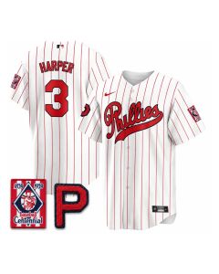 Youth Philadelphia Phillies #3 Bryce Harper White Stitched Baseball Jersey (White)