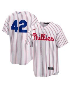 Youth Philadelphia Phillies #42 Jackie Robinson Nike White Home 2025 Jackie Robinson Day Replica Jersey (White)