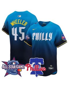 Youth Philadelphia Phillies #45 Zack Wheeler Blue 2026 MLB All-Star Jersey (Blue)