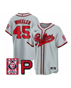 Youth Philadelphia Phillies #45 Zack Wheeler Gray Stitched Baseball Jersey (Gray)