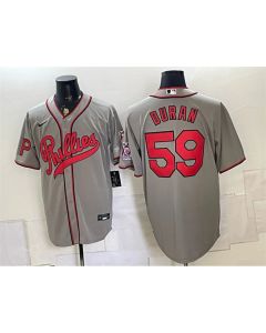 Youth Philadelphia Phillies #59 Jhoan Duran Gray 2026 Field of Dreams Stadium Jersey (Gray)