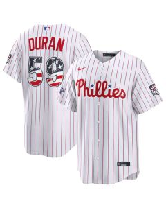 Youth Philadelphia Phillies #59 Jhoan Duran White 2026 All-Star Edition Stars & Stripes Stadium Jersey
