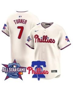 Youth Philadelphia Phillies #7 Trea Turner Cream 2026 MLB All-Star Jersey