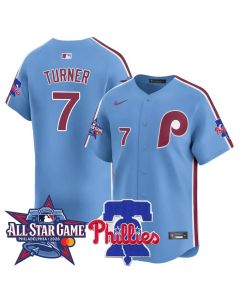 Youth Philadelphia Phillies #7 Trea Turner Light Blue 2026 MLB All-Star Jersey (Blue)