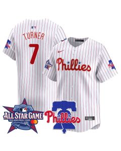 Youth Philadelphia Phillies #7 Trea Turner White 2026 MLB All-Star Jersey (Style 2)