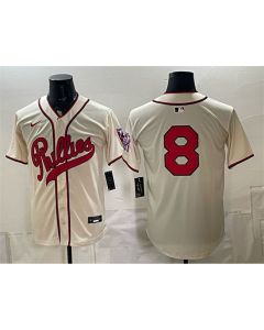 Youth Philadelphia Phillies #8 Nick Castellanos Cream 2026 Field of Dreams Stadium Stitched Baseball Jersey (Cream)