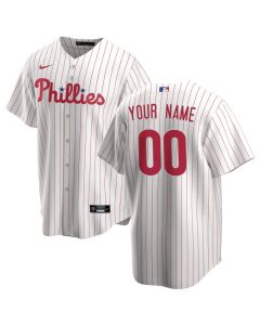 Youth Philadelphia Phillies Nike White Home Replica Custom Jersey (White)