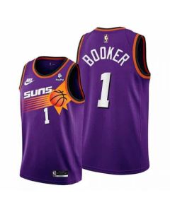 Youth Phoenix Suns #1 Devin Booker #1 Devin Booker Purple Stitched Basketball Jersey