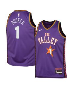 Youth Phoenix Suns #1 Devin Booker Purple 2024/25 Swingman City Edition Player Jersey