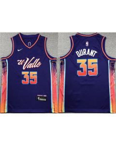 Youth Phoenix Suns #35 Kevin Durant Purple City Edition Stitched Basketball Jersey