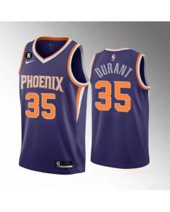 Youth Phoenix Suns #35 Kevin Durant Purple Icon Edition With NO.6 Patch Stitched Basketball Jersey