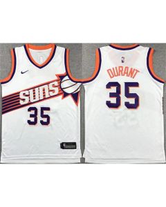 Youth Phoenix Suns #35 Kevin Durant White Association Edition Stitched Basketball Jersey