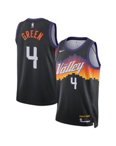 Youth Phoenix Suns #4 Jalen Green Nike Black 2025/26 Swingman City Edition Jersey (Green Black)