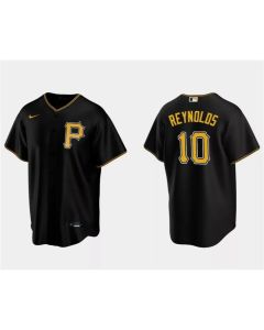 Youth Pittsburgh Pirates #10 Bryan Reynolds Black Cool Base Stitched Baseball Jersey (Black)
