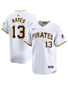 Youth Pittsburgh Pirates #13 Ke'Bryan Hayes White Home Limited Stitched Baseball Jersey (White)