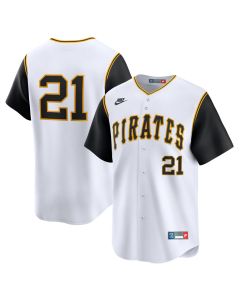 Youth Pittsburgh Pirates #21 Roberto Clemente Nike White Cooperstown Collection Limited Jersey (White)