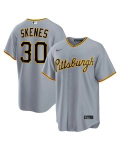Youth Pittsburgh Pirates #30 Paul Skenes Nike Gray Road Replica Jersey (Gray)