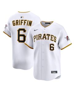 Youth Pittsburgh Pirates #6 Konnor Griffin Nike White Home Limited Jersey (White)