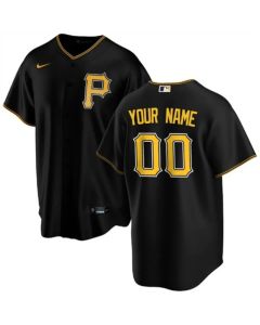 Youth Pittsburgh Pirates Black Stitched Baseball Custom Jersey (Style 3)