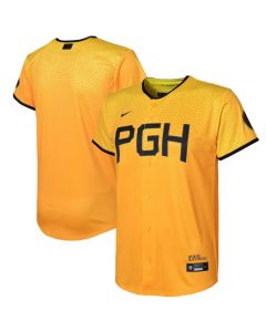 Youth Pittsburgh Pirates Blank Gold 2023 City Connect Stitched Jersey