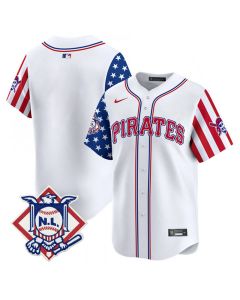 Youth Pittsburgh Pirates White 2024 Fourth of July Vapor Limited Jersey (White)
