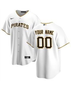 Youth Pittsburgh Pirates White Stitched Baseball Custom Jersey (White)