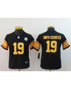 Youth Pittsburgh Steelers #19 JuJu Smith-Schuster Black Limited Rush NFL Stitched Jersey