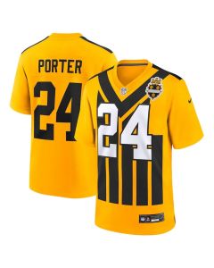 Youth Pittsburgh Steelers #24 Joey Porter Jr. Gold Alternate 1933 Throwback Game Jersey (Gold)