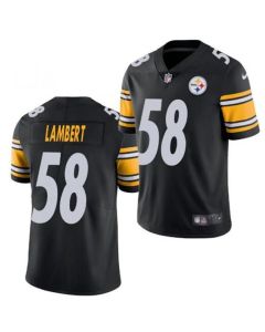 Youth Pittsburgh Steelers #58 Jack Lambert Black Vapor Untouchable Limited Stitched Jersey