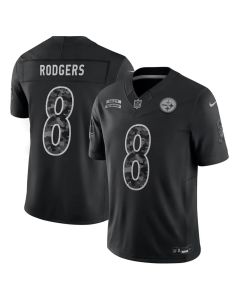 Youth Pittsburgh Steelers #8 Aaron Rodgers Nike Black 2026 Salute to Service Vapor F.U.S.E. Limited Jersey