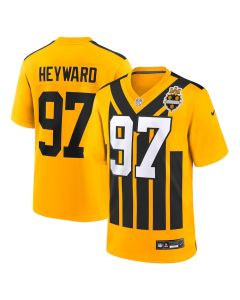 Youth Pittsburgh Steelers #97 Cameron Heyward Gold Alternate 1933 Throwback Game Jersey (Gold)