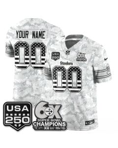 Youth Pittsburgh Steelers Camo 2026 Salute to Service Vapor F.U.S.E. Limited Custom Jersey (2026)
