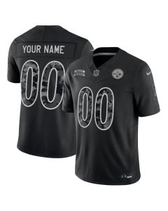 Youth Pittsburgh Steelers Nike Black 2026 Salute to Service Vapor F.U.S.E. Limited Custom Jersey