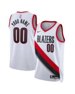 Youth Portland Trail Blazers Nike White Swingman Association Edition Custom Jersey