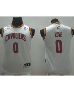 Youth Revolution 30 Cleveland Cavaliers #0 Kevin Love White Stitched NBA Jersey