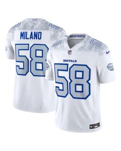 Youth's Buffalo Bills #58 Matt Milano White Rivalries Collection F.U.S.E. Vapor Limited Stitched Jersey (White)