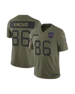 Youth's Buffalo Bills #86 Dalton Kincaid Olive 2025 Salute to Service Retired Limited Jersey