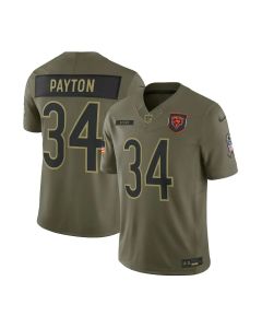 Youth's Chicago Bears #34 Walter Payton Olive 2025 Salute to Service Retired Limited Jersey (Olive)