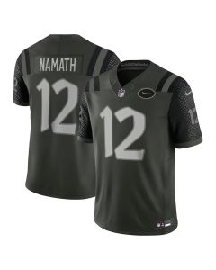 Youth's New York Jets #12 Joe Namath Black Rivalries Collection F.U.S.E. Vapor Limited Stitched Jersey (Black)