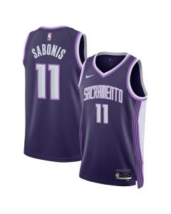Youth Sacramento Kings #11 Domantas Sabonis Nike Purple 2025/26 Swingman City Edition Jersey