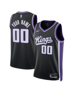 Youth Sacramento Kings Nike Black Swingman Association Edition Custom Jersey (Black)