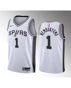 Youth San Antonio Spurs #1 Victor Wembanyama White 2022/23 Association Edition Stitched Jersey (White)